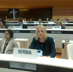 23 November 2018 MP Ljiljana Malusic at the second session of the Forum on Human Rights, Democracy and the Rule of Law 